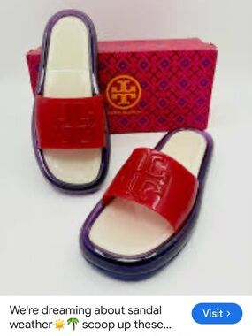 Tory Burch Bubble Jelly Sandals Size 8